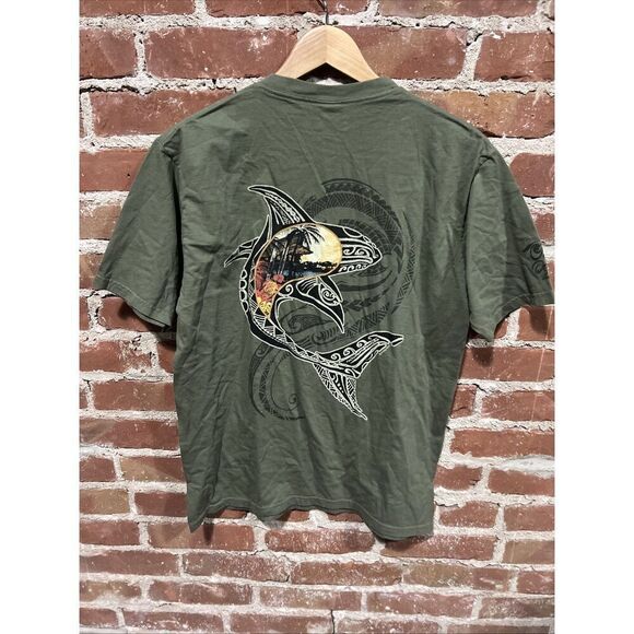 Crazy Shirts Hawaii Original Green Shirt Medium Mens - Picture 3 of 4